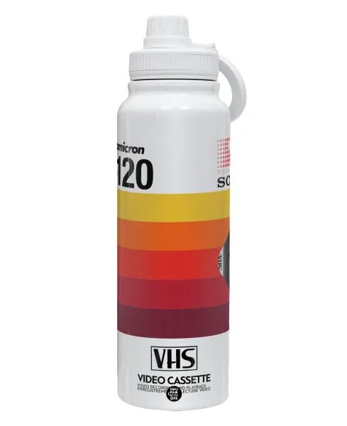 VHS sony dynamicron T-120 — Θερμός 1L Ανοξείδωτο με Βάση Κινητού & Διπλά Τοιχώματα