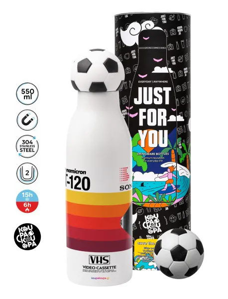 VHS sony dynamicron T-120 — Soccer Metal mug thermos, double wall, 550ml