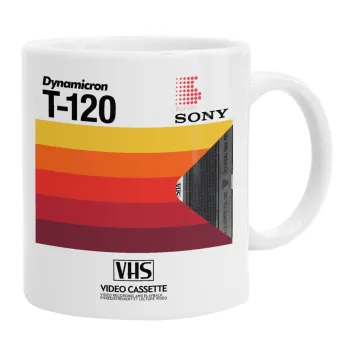 VHS sony dynamicron T-120, Κούπα, κεραμική, 330ml