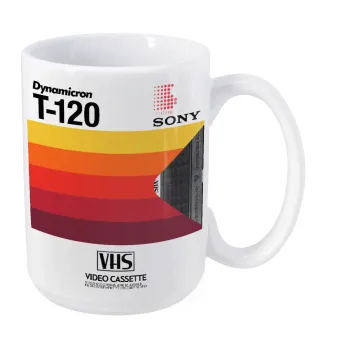VHS sony dynamicron T-120, Κούπα Mega, κεραμική, 450ml