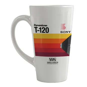 VHS sony dynamicron T-120, Κούπα κωνική Latte Μεγάλη, κεραμική, 450ml