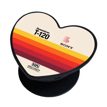 VHS sony dynamicron T-120, Phone Holders Stand  καρδιά Μαύρο Βάση Στήριξης Κινητού στο Χέρι