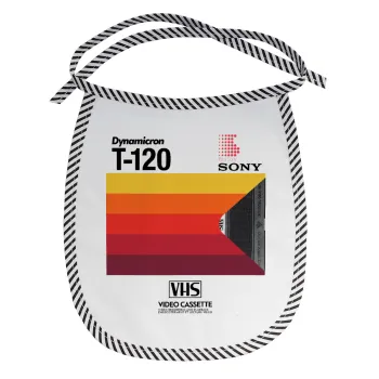 VHS sony dynamicron T-120, Σαλιάρα μωρού αλέκιαστη με κορδόνι Μαύρη