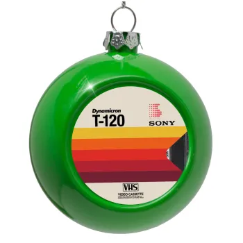 VHS sony dynamicron T-120, Στολίδι Χριστουγεννιάτικη μπάλα δένδρου Πράσινο 8cm