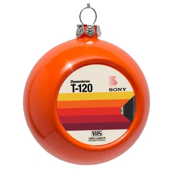 VHS sony dynamicron T-120, Στολίδι Χριστουγεννιάτικη μπάλα δένδρου Πορτοκαλί 8cm