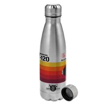 VHS sony dynamicron T-120, Μεταλλικό παγούρι νερού, ανοξείδωτο ατσάλι, 750ml