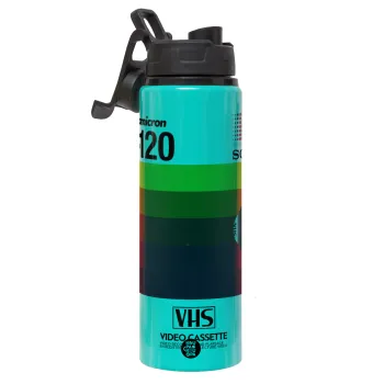 VHS sony dynamicron T-120, Μεταλλικό παγούρι νερού με καπάκι ασφαλείας, αλουμινίου 850ml