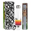 Easter candle, metallic white thermos bottle (500ml) & aromatic flat candle (30cm) (GRAY)