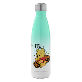 Winnie the Pooh, Metal mug thermos Green/White (Stainless steel), double wall, 500ml