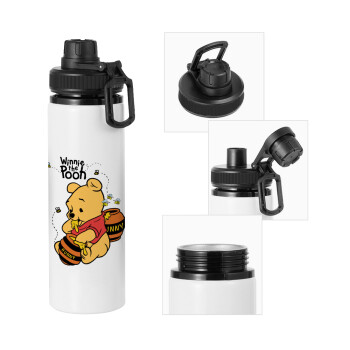 Winnie the Pooh, Metal water bottle with safety cap, aluminum 850ml