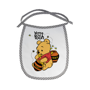 Winnie the Pooh, Σαλιάρα μωρού αλέκιαστη με κορδόνι Μαύρη
