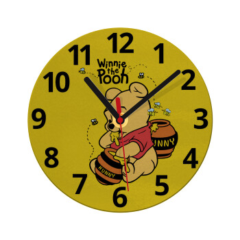 Winnie the Pooh, Ρολόι τοίχου γυάλινο (20cm)
