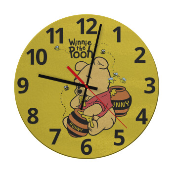 Winnie the Pooh, Ρολόι τοίχου γυάλινο (30cm)