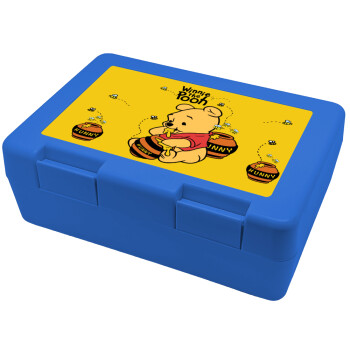 Winnie the Pooh, Children's cookie container BLUE 185x128x65mm (BPA free plastic)
