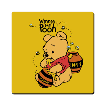 Winnie the Pooh, Τετράγωνο μαγνητάκι ξύλινο 6x6cm