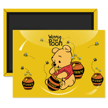 Winnie the Pooh, Ορθογώνιο μαγνητάκι ψυγείου διάστασης 9x6cm