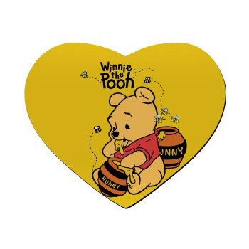 Winnie the Pooh, Mousepad heart 23x20cm
