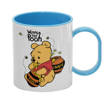 Winnie the Pooh, Κούπα (πλαστική) (BPA-FREE) Polymer Μπλε για παιδιά, 330ml