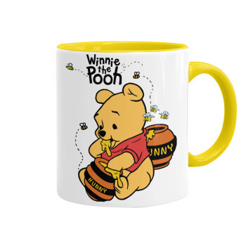 Winnie the Pooh, Mug colored yellow, ceramic, 330ml