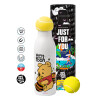 Tennis ball Metal mug thermos White, double wall, 550ml