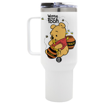 Winnie the Pooh, Mega Stainless steel Tumbler with lid, double wall 1,2L