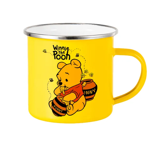 Winnie the Pooh — Yellow Enamel Metallic Cup 360ml