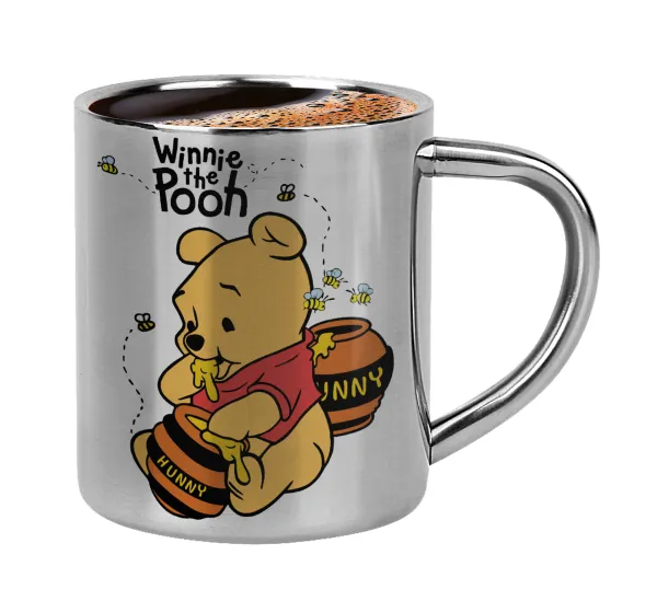 Winnie the Pooh — Double-wall metal cup for espresso (220ml)