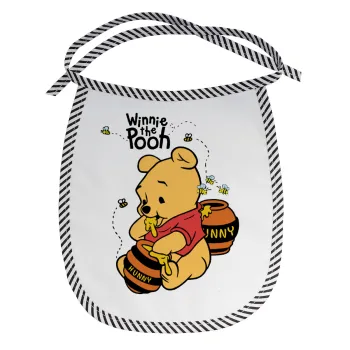 Winnie the Pooh, Σαλιάρα μωρού αλέκιαστη με κορδόνι Μαύρη