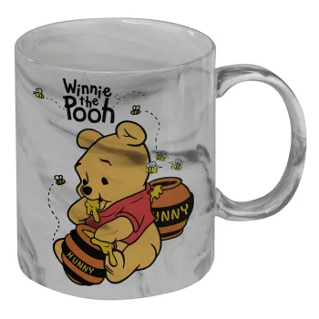 Winnie the Pooh, Mug ceramic marble style, 330ml