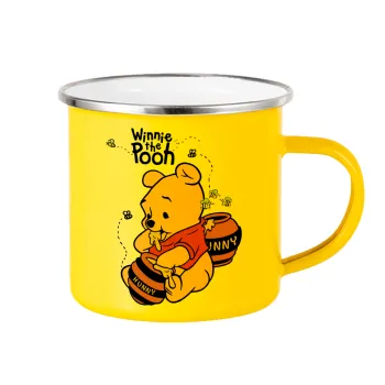 Winnie the Pooh, Yellow Enamel Metallic Cup 360ml