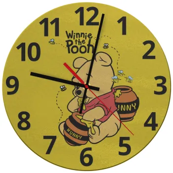 Γουίνι το Αρκουδάκι , Ρολόι τοίχου γυάλινο (30cm)