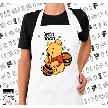 Winnie the Pooh, Ποδιά μακριά Σεφ ολόσωμη με τσέπες white (ΕΝΗΛΙΚΩΝ)