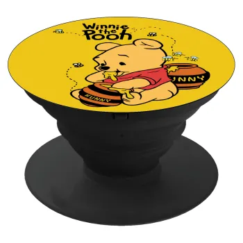 Γουίνι το Αρκουδάκι , Phone Holders Stand  Μαύρο Βάση Στήριξης Κινητού στο Χέρι