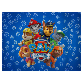 PAW patrol, τα κουτάβια, Επιφάνεια κοπής γυάλινη (38x28cm)