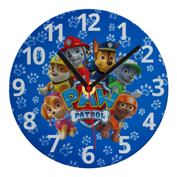 PAW patrol, Ρολόι τοίχου γυάλινο (20cm)