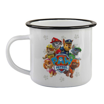 PAW patrol, τα κουτάβια, Κούπα εμαγιέ με μαύρο χείλος 360ml