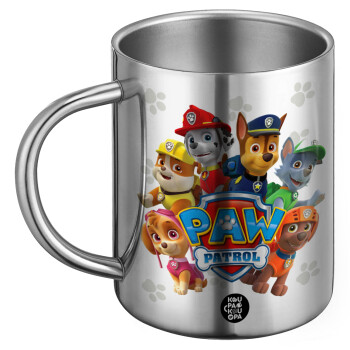 PAW patrol, τα κουτάβια, Ανοξείδωτη Μεταλλική Κούπα 450ml - Διπλού Τοιχώματος