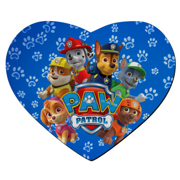 PAW patrol, Mousepad heart 23x20cm