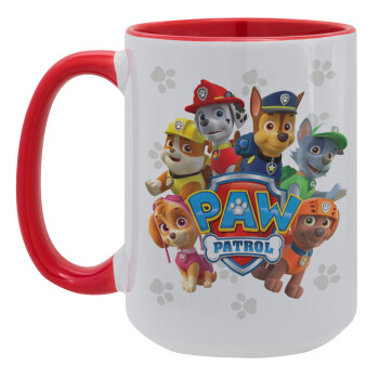 PAW patrol, Κούπα Mega 15oz, κεραμική Κόκκινη, 450ml