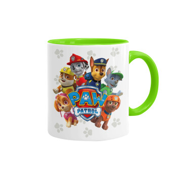 PAW patrol, Mug colored light green, ceramic, 330ml