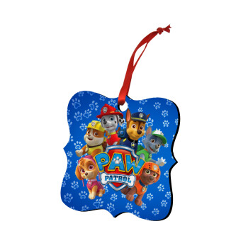 PAW patrol, Christmas ornament polygon wooden 7.5cm