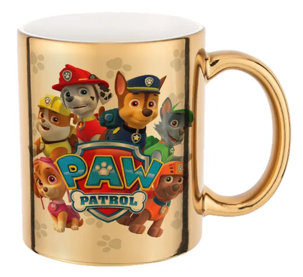 PAW patrol — Mug ceramic, gold mirror, 330ml