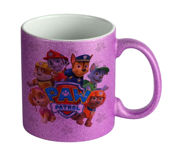 PAW patrol — Κούπα Μωβ Glitter που γυαλίζει, κεραμική, 330ml