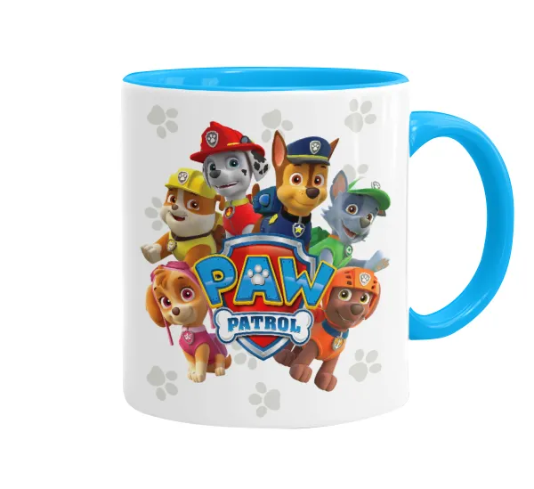 PAW patrol — Κούπα χρωματιστή γαλάζια, κεραμική, 330ml