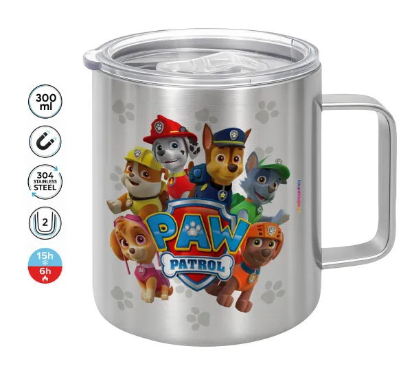 PAW patrol — Double-walled stainless steel mug 300ml with temperature-retaining lid