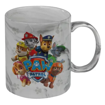 PAW patrol, Mug ceramic marble style, 330ml