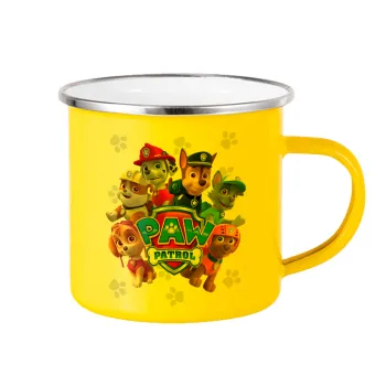 PAW patrol, Yellow Enamel Metallic Cup 360ml