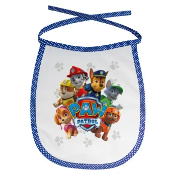 PAW patrol, τα κουτάβια, Σαλιάρα μωρού αλέκιαστη με κορδόνι Μπλε
