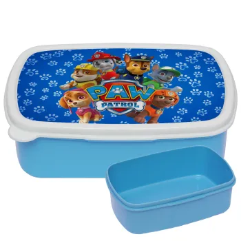 PAW patrol, τα κουτάβια, ΜΠΛΕ παιδικό δοχείο φαγητού (lunchbox) πλαστικό (BPA-FREE) Lunch Βox M18 x Π13 x Υ6cm