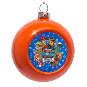 PAW patrol, Orange Christmas tree ornament bauble 8cm